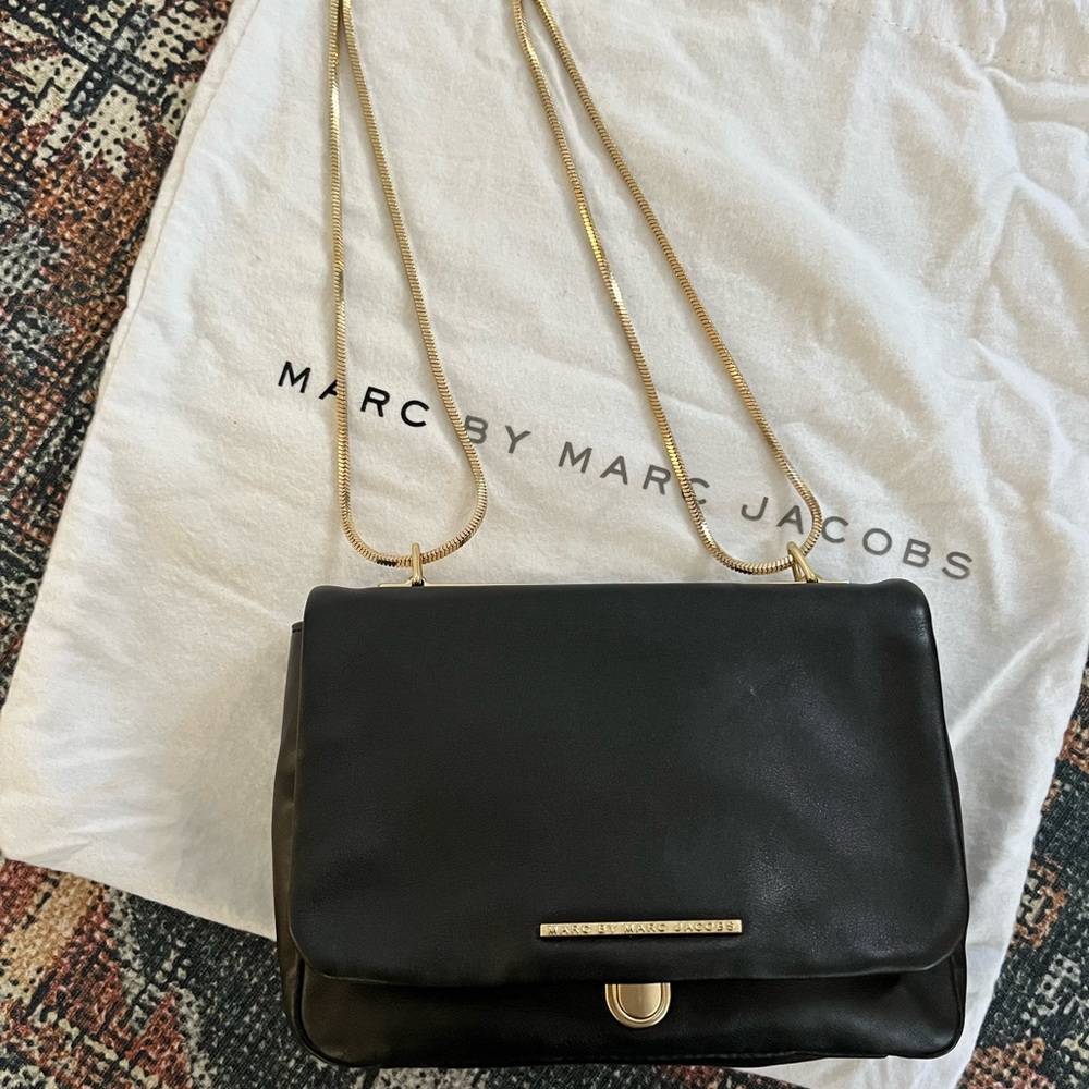 Marc by Marc Jacobs black leather shoulder bag